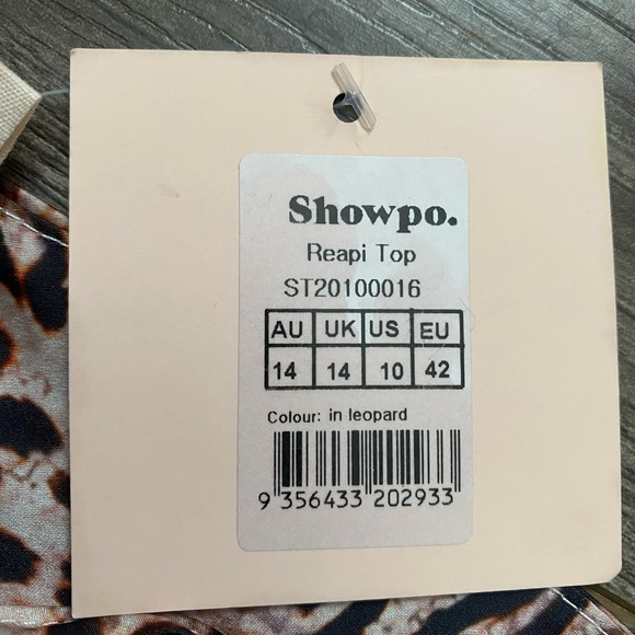 Showpo. “Reapi” top - low back 1 shoulder strappy cheetah print satin tank top - Picture 5 of 7